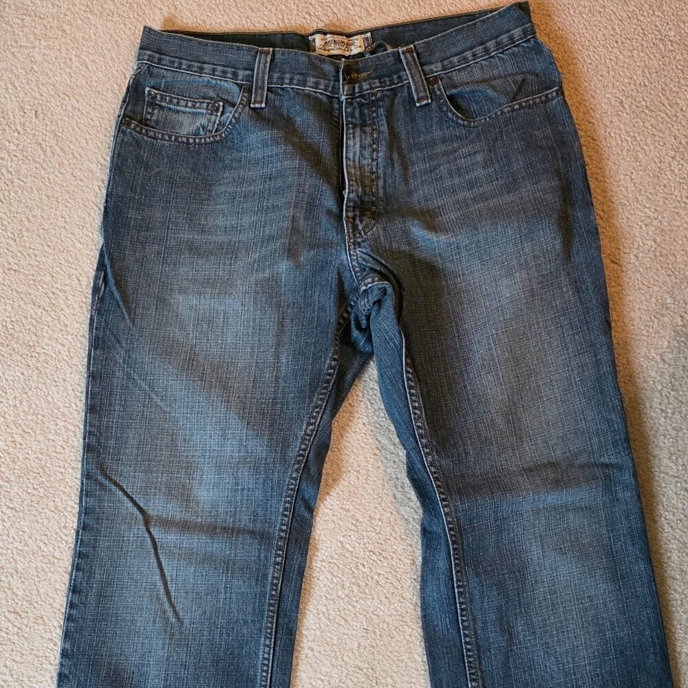 American Rag CIE 34x32 Straight Leg Blue Jeans Retro 2000s Lightweight Distress